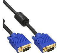 InLine 17702S Cable VGA 1 m VGA (D-Sub) Negro - Cables VGA (1 m, VGA (D-Sub), VGA (D-Sub), Negro, Oro, Male Connector/Male Connector)
