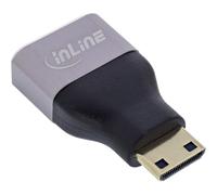 Inline 17991C - Adaptador HDMI Hembra a Mini C Macho (8 K, contactos chapados en Oro, Carcasa de Aluminio, para conexión y extensión de Cables HDMI)