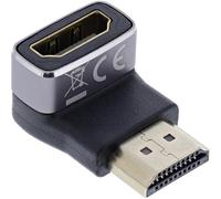 Inline 17991F - Adaptador HDMI (Conector A Macho a Hembra, ángulo Inferior de 90 Grados, 8 K UHD, contactos Dorados, Carcasa de Aluminio, para conexión y extensión de Cables HDMI)