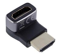 Inline 17991G - Adaptador HDMI (Conector A Macho a Hembra, ángulo Superior de 90 Grados, 8 K UHD, contactos Dorados, Carcasa de Aluminio, para conexión y extensión de Cables HDMI)