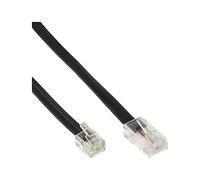InLine 18863 cable telefónico 3 m Negro - Cable para teléfonos fijos (3 m, RJ45, RJ11, Negro, Male connector / Male connector)