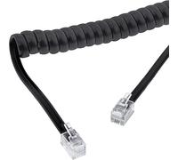 InLine 18895I cable telefónico 4 m Negro - Cable para teléfonos fijos (4 m, RJ-10, RJ-10, Negro, Male connector / Male connector, Negro)