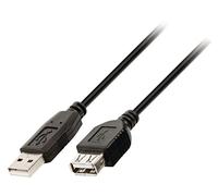 InLine 1m USB 2.0 - Cable USB (1 m, Male connector / Female connector, 480 Mbit/s, Negro)