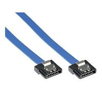 InLine 21227 Cable SATA III 6 GB/s, SATA a SATA, 0.15 m, bajo Perfil, Cierre a presión Azul