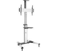 InLine 23170A 70" Negro, Plata - Soporte de pie para pantalla plana (Negro, Plata, 177,8 cm (70"), TV, 50 kg, 200 x 200 mm, 600 x 400 mm)