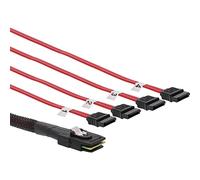 InLine® 27610 - Cable mini SAS SFF8087 a 4 conectores SATA (OCF, 0,75 m)