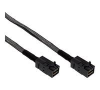 InLine 27625B - Cable mini -SAS HD SFF-8643 a SFF-8643 con banda lateral, 1 m