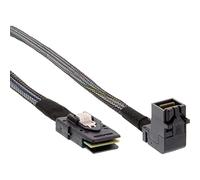 InLine 27629B - Cable mini -SAS HD SFF-8643 acodado a SFF-8087 con cinta lateral (1 m)