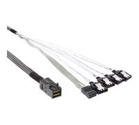InLine 27630A - Cable mini SAS HD SFF-8643 a 4 SATA + banda lateral, 0,5 m