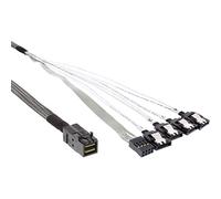 InLine 27630A - Cable mini SAS HD SFF-8643 a 4 SATA + banda lateral, 0,5 m