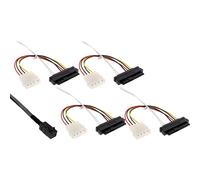 Inline 27632b - cable mini sas hd sff-8643 a 4 sff-8482 (29 pines) + c