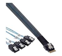 INLINE 27646B. Longitud de Cable: 1 m, Conector 1: SFF-8654 Male, Conector 2: 4 x SATA 7-Pin Marca