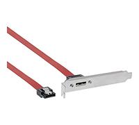 InLine 27902 Cable de SATA 0,50 m eSATA Rojo - Cable SATA (0,50 m, eSATA, Male Connector/Female Connector, Rojo)
