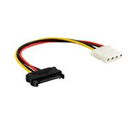 InLine 29669A - Cable Adaptador de Corriente SATA (15 Pines a Conector de 4 Pines, 0,3 m)