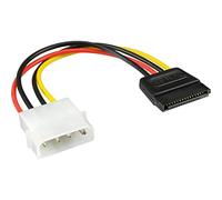 InLine 29670 C SATA Cable Adaptador de Corriente, 1 x 13,34 cm (5,25 Pulgadas) Hembra a SATA 15 Pines Macho, 0,3 m, Color Negro