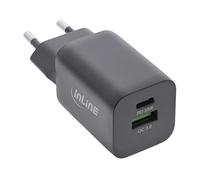 InLine 31508C - Fuente de alimentación USB C y USB A (33 W, con Power Delivery & Quick Charge, Cargador rápido para teléfono móvil y Tablet), Color Negro