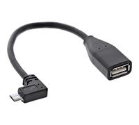 InLine 31606W adaptador de cable Micro-B USB A Negro - Adaptador para cable (Micro-B, USB A, Male connector / Female connector, Negro)