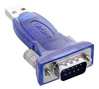 InLine 33304A - Adaptador USB a Serie (Conector A a Conector Sub D de 9 Polos, con alargador USB de 0,8 m)