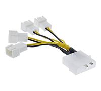 InLine 33341A adaptador de cable 3 pin 4 pin Negro, Blanco, Amarillo - Adaptador para cable (3 pin, 4 pin, Male connector / Male connector, Negro, Blanco, Amarillo)