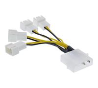 InLine 33341A adaptador de cable 3 pin 4 pin Negro, Blanco, Amarillo - Adaptador para cable (3 pin, 4 pin, Male connector / Male connector, Negro, Blanco, Amarillo)