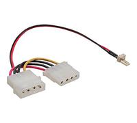 InLine 33344B adaptador de cable 3 pin 4 pin Multicolor - Adaptador para cable (3 pin, 4 pin, Male connector / Female connector, 0,3 m, Multicolor)