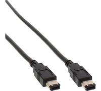 InLine 34005 - Cable FireWire (Negro, Male connector / Male connector, 400 Mbit/s, 5 m, digital camcorders, DVDs)