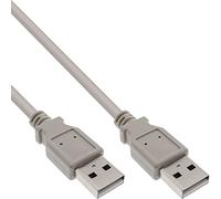 InLine 34310H - Cable USB (1 m, USB A, USB A, Male Connector/Male Connector, 480 Mbit/s, Beige)