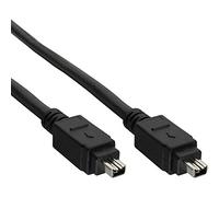 InLine 34443 FireWire Cable (IEEE1394, 4 Pines, Macho a Macho, 3 m), Color Negro