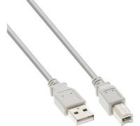 InLine 34510H - Cable USB (1 m, USB A, USB B, Male Connector/Male Connector, 480 Mbit/s, Beige)