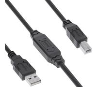 InLine 34516A - Cable activo USB 2.0 con amplificación de señal, USB A a USB-B, alargador de cable de impresora, 7,5 m