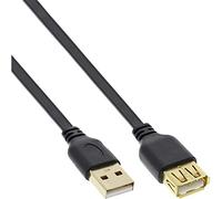 InLine 34610F - Cable USB (1 m, USB A, USB A, 2.0, Male connector / Female connector, Negro)