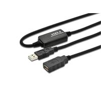 InLine 34612I - Cable alargador USB 2.0 con amplificador de señal (15 m, salida tipo A a entrada tipo A)