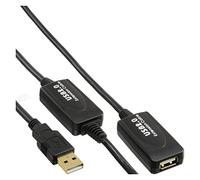 InLine 34612I - Cable alargador USB 2.0 con amplificador de señal (15 m, salida tipo A a entrada tipo A)