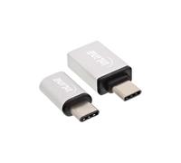 InLine 35809 USB OTG - Juego de adaptadores USB Tipo C Macho a Micro USB/USB 3.0 A Hembra