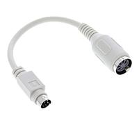 InLine 39340 - Cable Adaptador de Teclado DIN Hembra de 5 Pines a PS/2 Macho, Longitud: 10 cm Aprox