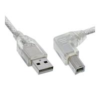 InLine 3m USB 2.0 Am/BM - Cable USB (3 m, USB A, USB B, Male Connector/Male Connector, 480 Mbit/s, Transparente)