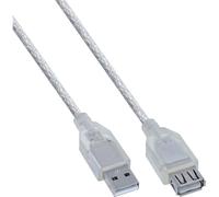 InLine 3m USB 2.0 - Cable USB (3 m, Male Connector/Female Connector, 480 Mbit/s, Beige)