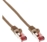 InLine 4043718100279 - Cable de Red (0,25 m, Cat6, S/FTP (S-STP), RJ-45, RJ-45, Marrón)