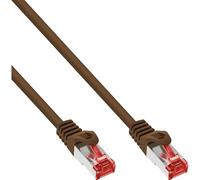 InLine 4043718100279 - Cable de Red (0,25 m, Cat6, S/FTP (S-STP), RJ-45, RJ-45, Marrón)
