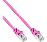 InLine 4043718125784 - Cable de Red (0,5 m, Cat5e, SF/UTP (S-FTP), RJ-45, RJ-45, Rosa)