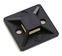 InLine 59965G - Base de fijación para Bridas (10 Unidades, 20 x 20 mm), Color Negro