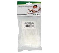 InLine 59967G Brida Nylon Blanco - Abrazaderas de cables (Nylon, Blanco, 10 cm, 2,5 mm, 100 pieza(s))