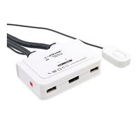 InLine 62612I - Conmutador KVM (2 enchufes, HDMI, USB, con audio, cable incluido)