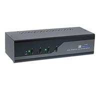 InLine 62644I - Conmutador KVM de escritorio (4 vías, monitor dual, Displayport + HDMI, 4K, USB 3.0, audio)
