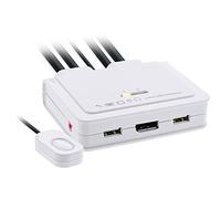 InLine 63614I - Conmutador KVM (2 enchufes, USB-C a DisplayPort 1.2, 4K, con audio, cable incluido)