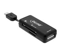 InLine 66776 OTG - Lector de Tarjetas para SD y microSD, con Conector USB y 2 Ranuras para Tarjetas