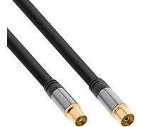 InLine 69250P - Cable coaxial (0,5 m, IEC, IEC, Male connector / Female connector, Derecho, Derecho)