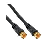 InLine 69303P - Cable coaxial (3 m, F, Female Connector/Female Connector, Oro, Negro)