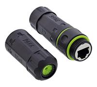 Inline 69927H - Cable de conexión de Red (Cat.6A, IP68, Resistente al Agua, apantallado, RJ45 Hembra a Hembra, Ethernet LAN, para Exterior, Industria, Resistente a la Intemperie)