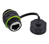 Inline 69927J - Conector de Cable de conexión (Mini Cat.6A, Resistente al Agua, apantallado, RJ45 Hembra a Hembra, Conector Ethernet LAN para Exterior, Industrial, Resistente a la Intemperie)